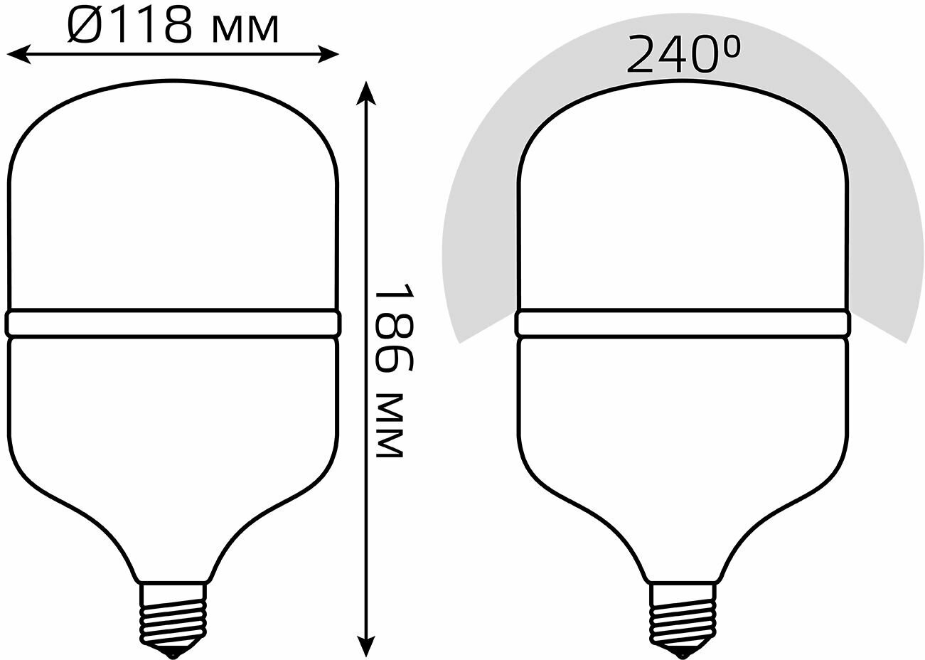 Светодиодная лампа Gauss Elementary LED T120 E27 42W 3600lm 180-240V 4000K