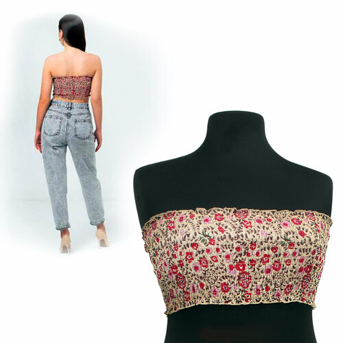 фото Топ cosplaycity топ бюстье, размер 42/44, бежевый