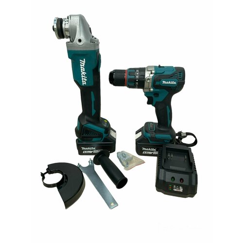 Набор аккумуляторного инструмента 2в1 УШМ DGA514 и Шуруповерт DHP882 14359₽