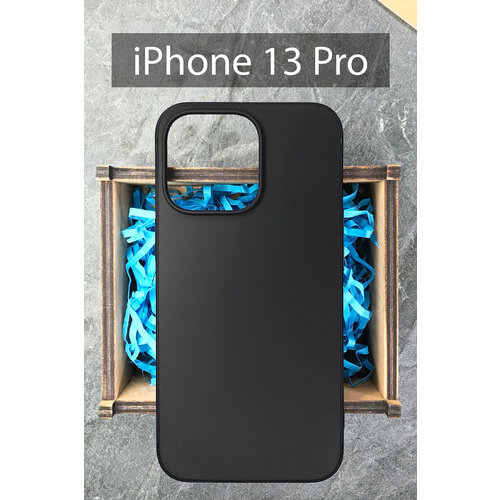 Силиконовый чехол для iPhone 13 Pro черный / Айфон 13 Про