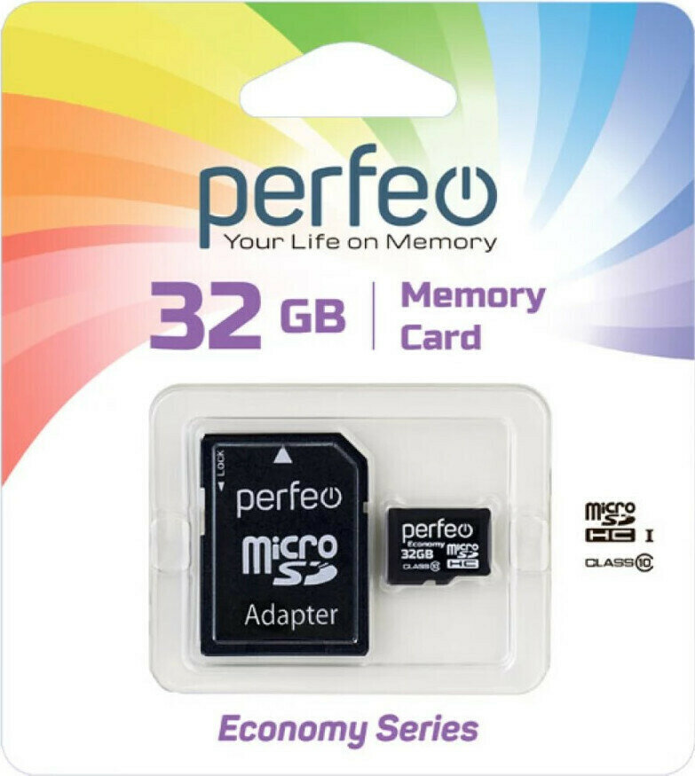 Карта памяти Карта памяти Perfeo microSD 32GB High-Capacity (Class 10) economy series