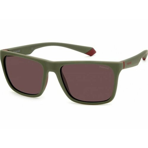 Солнцезащитные очки Polaroid, зеленый, бордовый
