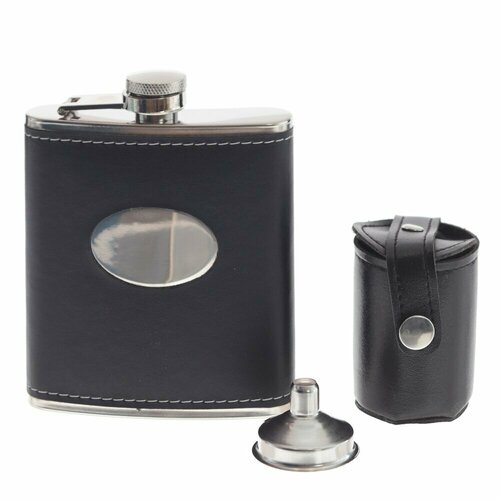 Набор из 6-ти предм фляжка 200 мл 4 стопки 50 мл воронка L155 W45 H18 см 1169₽