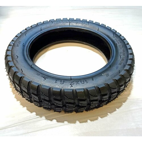 фото Покрышка 10*2-6.1 электросамоката mi 365 с протектором внедорожная jingyuqin