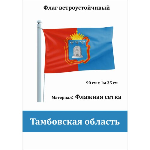 Тамбовская область Флаг уличный ветроустойчивый Флажная сетка