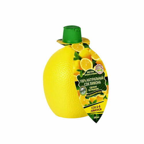 Азбука Продуктов Сок лимона 100%, 200 мл