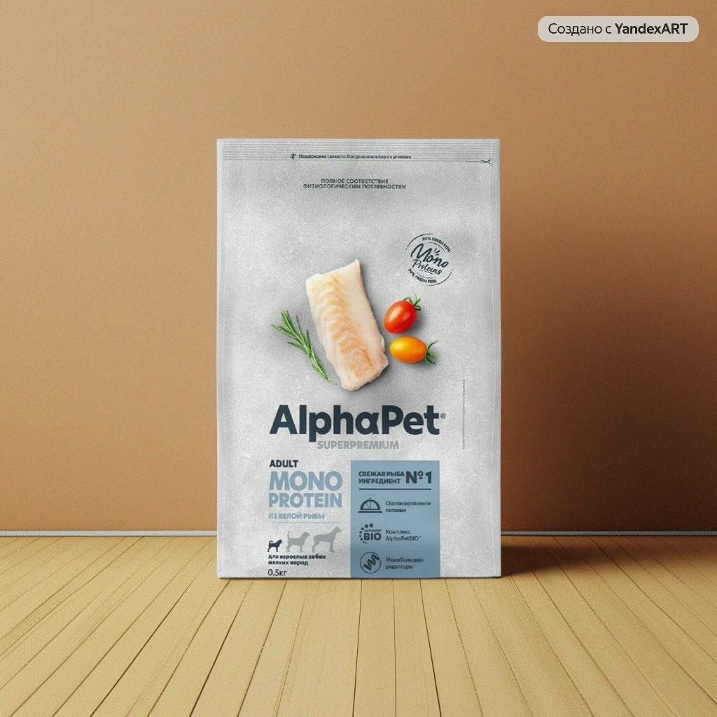 ALPHAPET MONOPROTEIN Adult Корм сух.белая рыба д/собак средних и крупных пород 12кг - фото №9