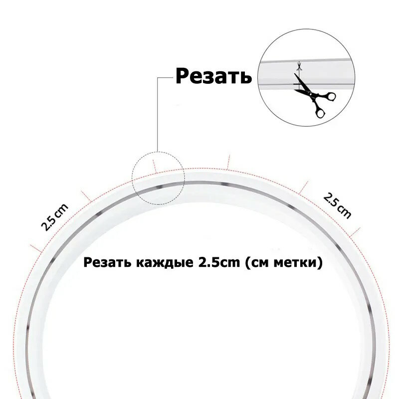 Неоновая светодиодная лента B&B 5м, 5х12мм, 12V DC, 120 LED/m, IP 67, гибкий неон, Белый - фотография № 2