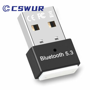 Bluetooth 5.3 адаптер для компьютера, ПК, ноутбука, беспроводных наушников, для Windows 8.1 / 10 / 11, блютус