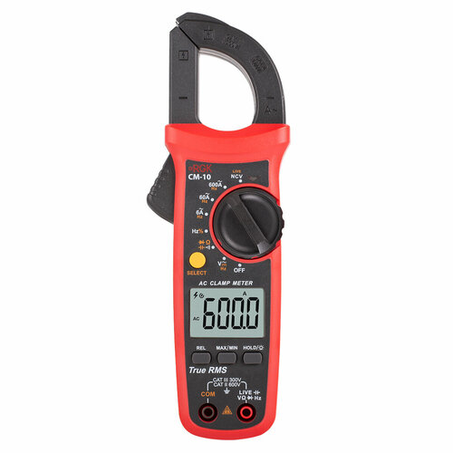 Токовые клещи RGK CM-10, с поверкой токовые клещи peakmeter pm2008b