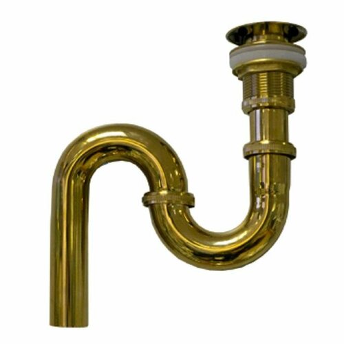 Сифон FARO «ретро», s-trap, DMC-9009, цвет золото