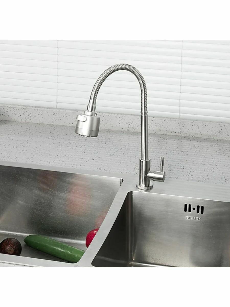 фото Смеситель моно на одну воду для кухни Frap F41899-7