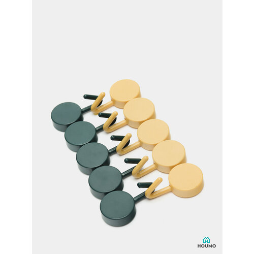 Настенные крючки самоклеющиеся набор крючков крючок на стену круглый для ключей 10 шт Цвет Желтый 499₽