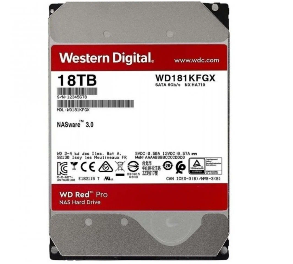 Жесткий диск WD Red Pro , 18ТБ, HDD, SATA III, 3.5" - фото №7