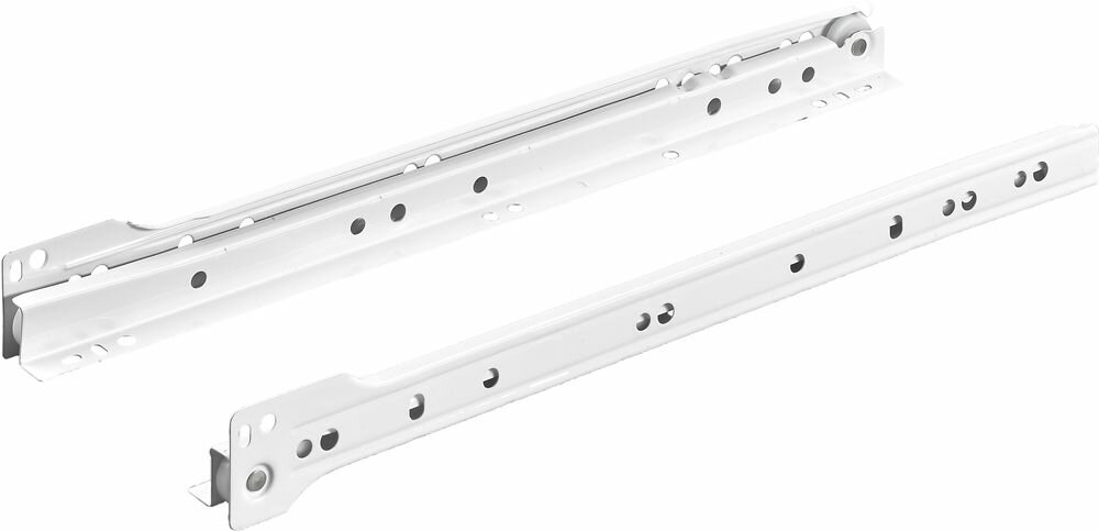 Направляющие роликовые HETTICH 350мм / 12 кг белый - фото №2