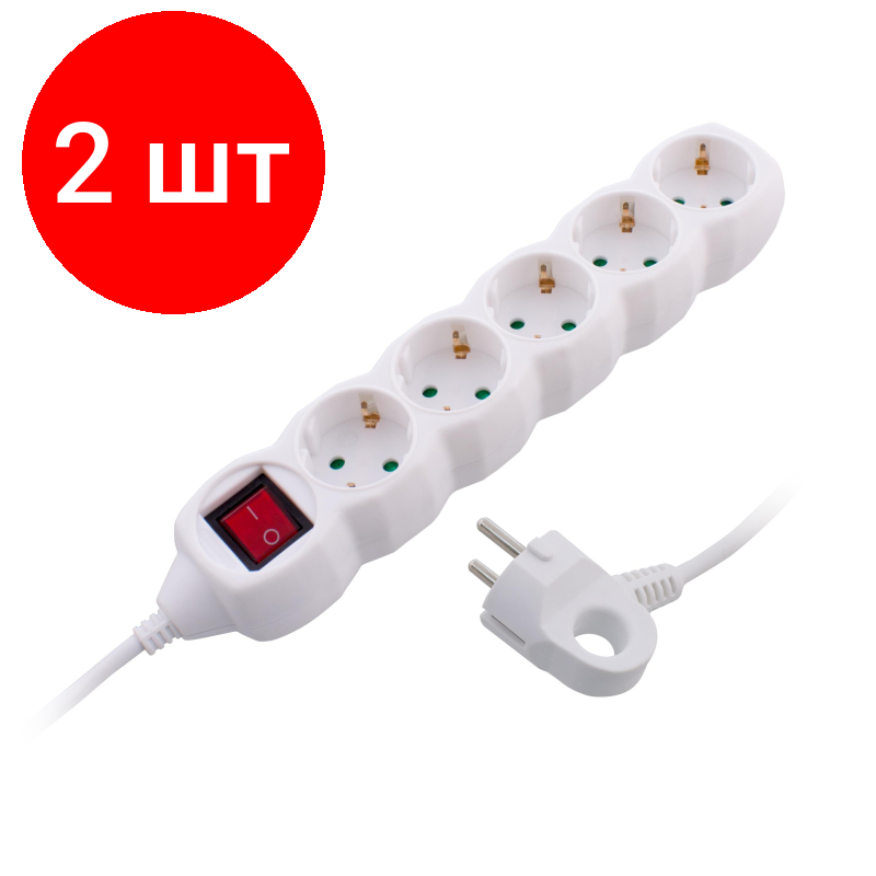 фото Сетевой удлинитель старт, 5 розеток, 5 м. (ПВС 3*х0.75 мм), 10А (с заземлением)