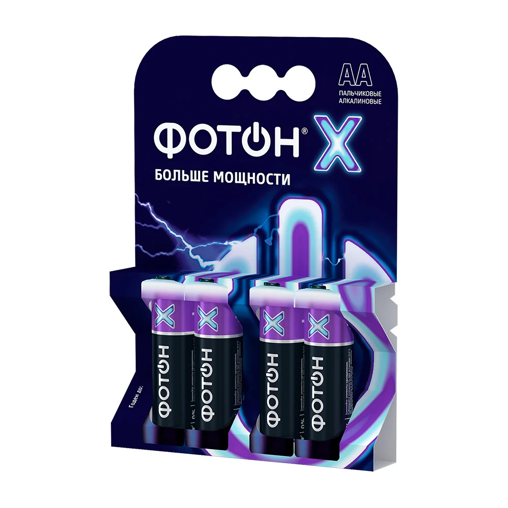 фото Фотон Х LR6 OP4 АА 1,5V алкалиновые батарейки