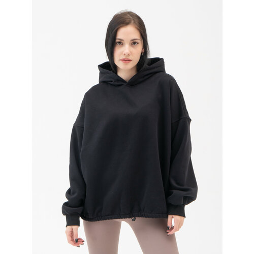 фото Худи, размер 42-52, черный нет бренда