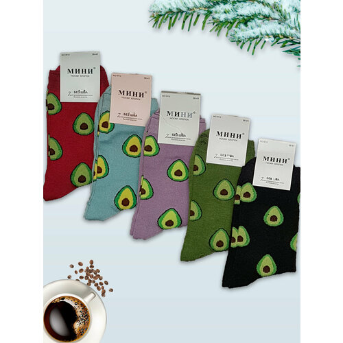 фото Носки мини, 100 den, 5 пар, размер 37-41, мультиколор