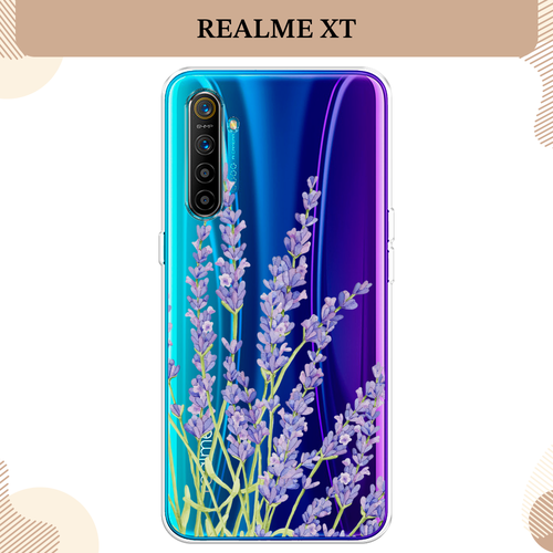 Силиконовый чехол Лавандовые стебли на Realme XT / Реалми XT, прозрачный силиконовый чехол на realme xt реалми xt на счастье прозрачный