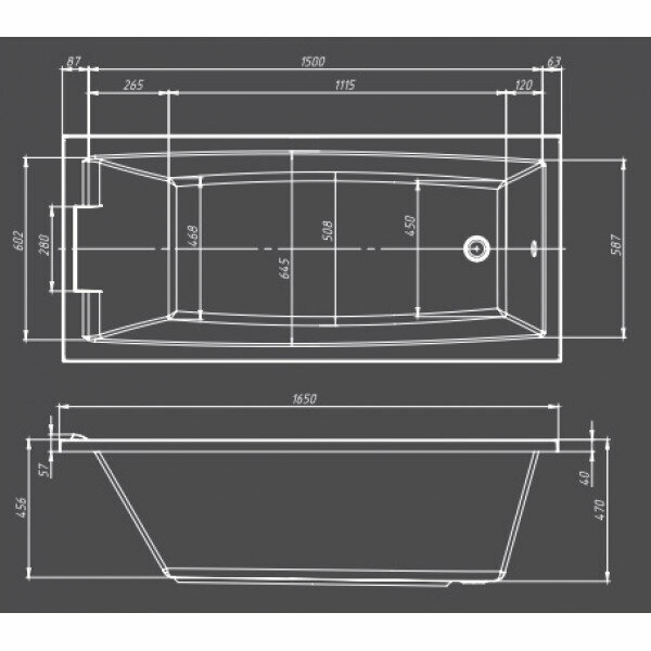 Акриловая ванна Marka One Aelita MG 165x75 01ае1675 - фото №17
