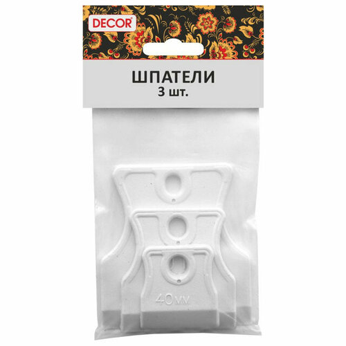 Набор шпателей DECOR 3шт резина 40/60/80мм, арт.308-0009 optiss decor bc5102v2