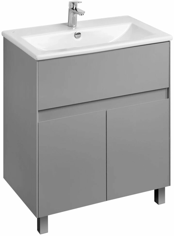 фото Тумба с раковиной туманный серый 75 см Акватон Форест 1A2783K0FR4D0