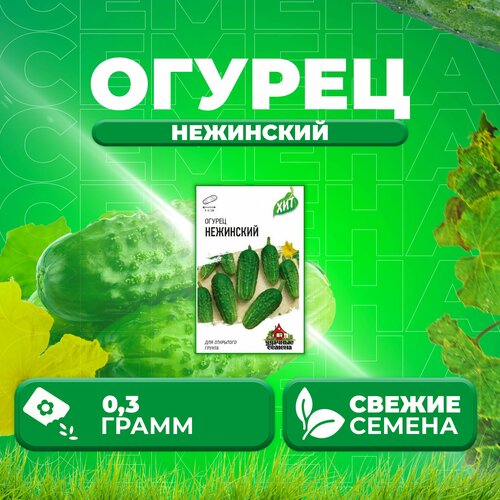 Огурец Нежинский, 0,3г, Удачные семена, серия ХИТ (1 уп)