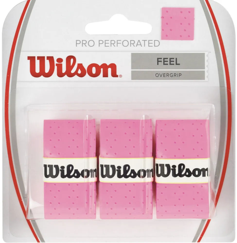 Намотка для ракетки Wilson Feel Overgrip Pro Perforated Pink (3шт)