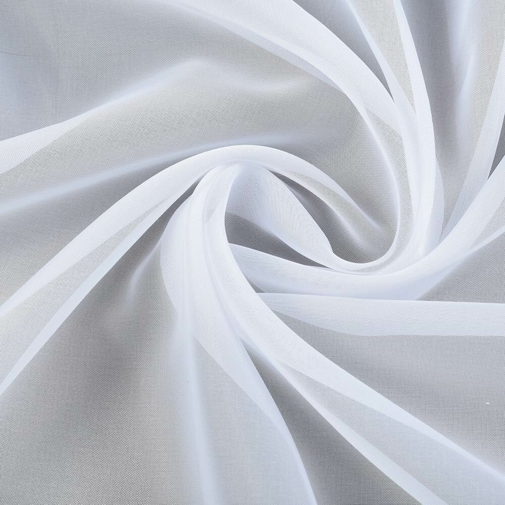 ВсеТканиТут Тюль"Вуаль Bacio дуэт" 150x270 белый 2шт — фото 1