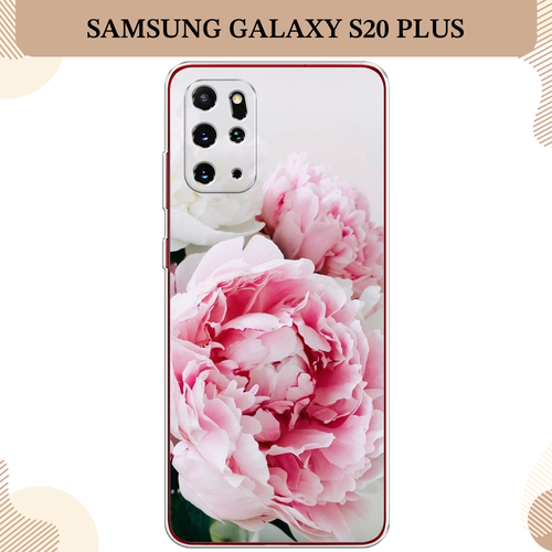 Силиконовый чехол Розовые и белые пионы на Samsung Galaxy S20 Plus / Самсунг Галакси S20 Плюс чехол пластиковый samsung galaxy s20 розовые и белые пионы