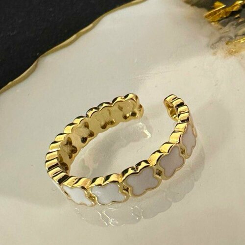 Кольцо, эмаль, белый