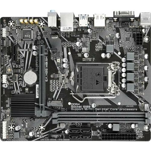 Gigabyte H510M S2H V3 {Socket 1200, IntelH470, 2xDDR4-3200, D-SUB+HDMI+DP, 1xPCI-Ex16, 1xPCI-Ex1, 4xSATA3(RAID 0/1/5/10), 1xM.2, 8 Ch Audio, GLan, (4+4 материнская плата gigabyte b450m k b450 socket am4 2xddr4 4xsata3 raid 1xm 2 1xpci e16x 4xusb3 1 hdmi glan matx