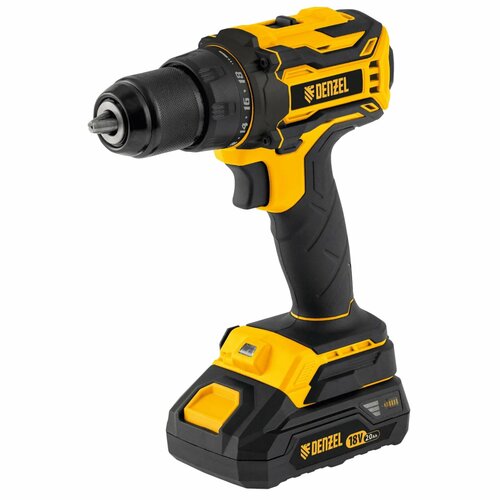 Дрель-шуруповерт аккумуляторная бесщет BLDL-18-02 Li-Ion 18 В Denzel 26140 1426000₽