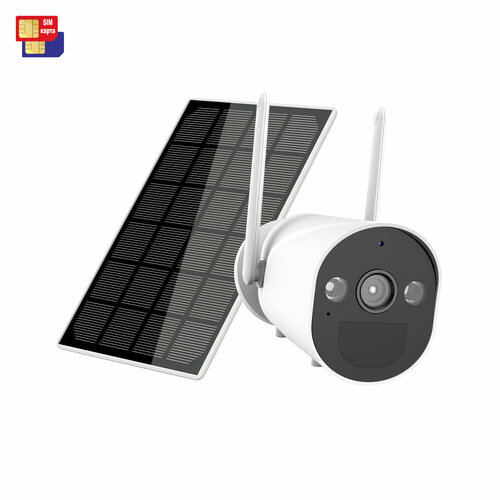 уличная поворотная беспроводная 4g 2mp ip камера linksolar mod k66 4g dual n49235po с солнечной панелью 8вт и аккумулятором с записью на sd карту Уличная беспроводная 4G IP-камера 2MP Link ZC213-2MP Solar (4G) (Q23310ZCI) с солнечной панелью 3Вт и мощным аккумулятором, с записью на SD карту и 2-