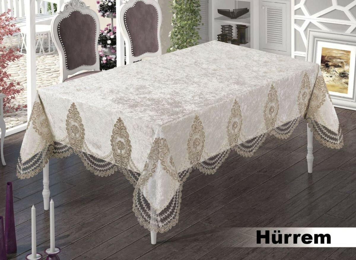 фото EFOR Скатерть Hurrem цвет: капучино (160х220 см)