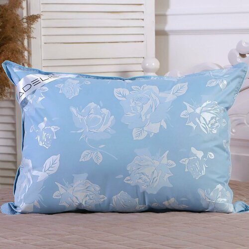 Подушка Лебяжий пух размер 48х68 см лебяжий пух тик полиэстер 100 1064₽