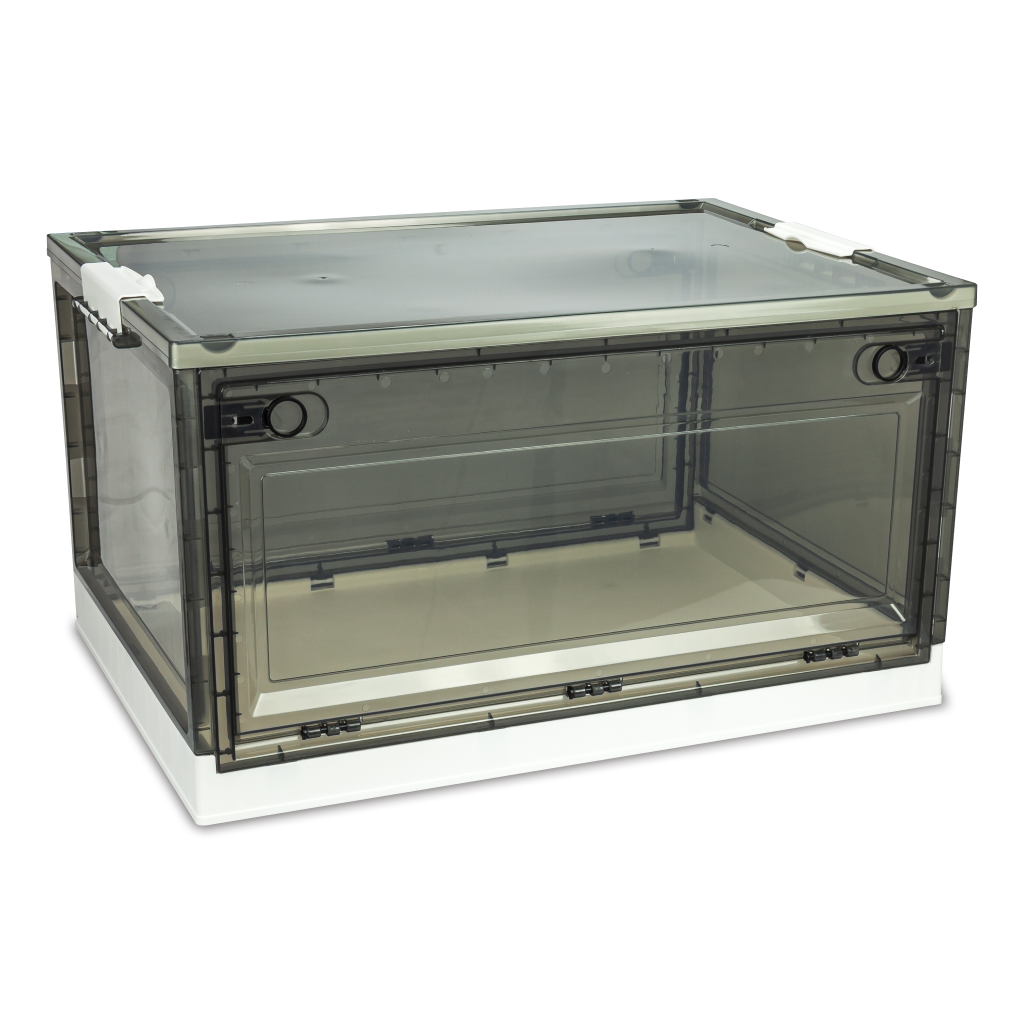 Ящик для хранения Solmax, 80 л, 58*42*34 см, прозрачный/белый