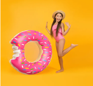 Круг для плавания Пончик 80 см, 8-12 лет, Dans, розовый