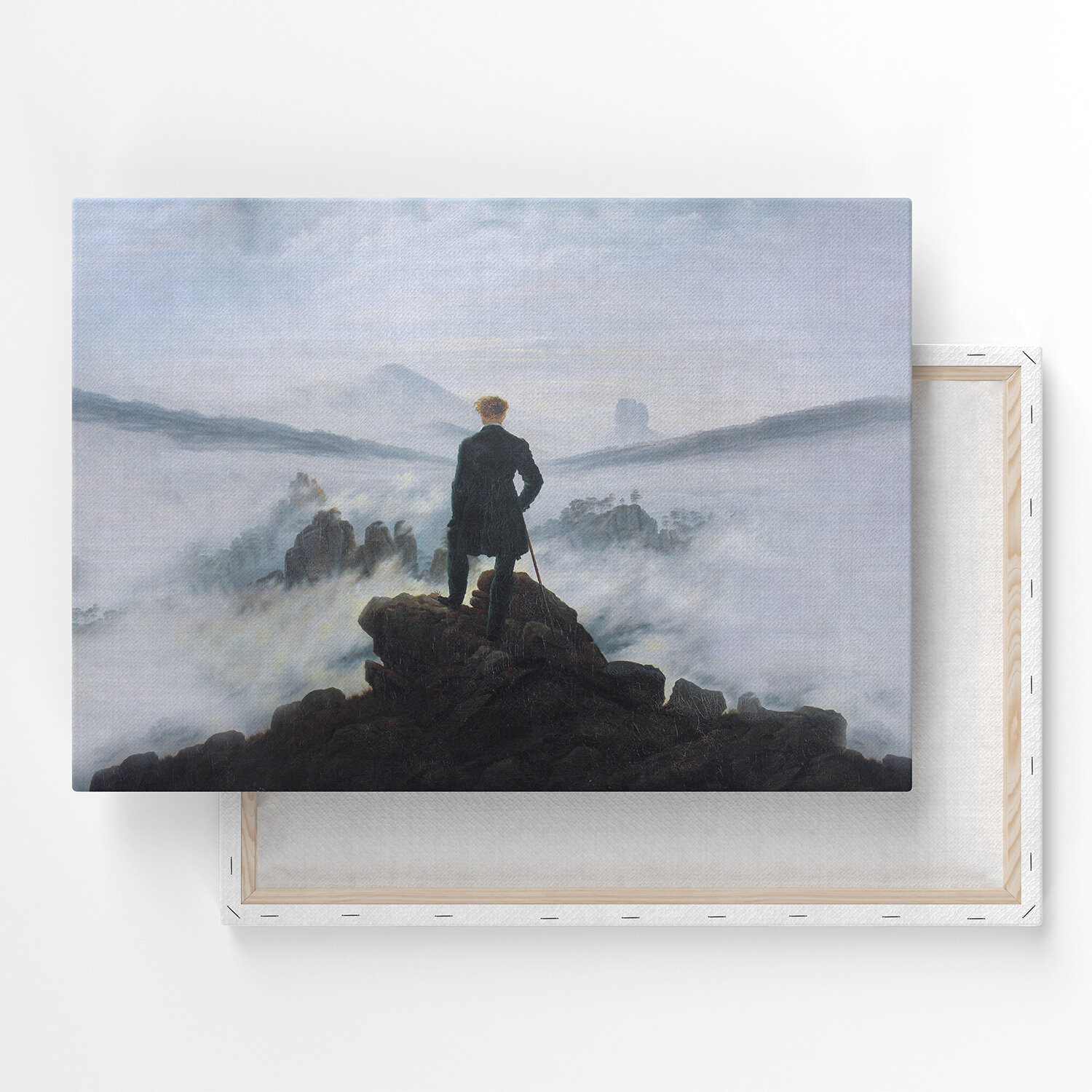 Картина на холсте, репродукция / Каспар Давид Фридрих - Странник над морем тумана / Размер 40 x 53 см