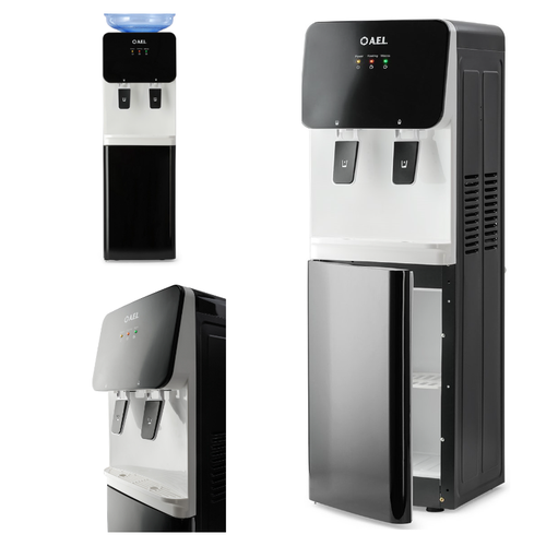 Кулер для воды AEL LD-AEL-85C, электронное охлаждение, с нагревом, черный, напольный