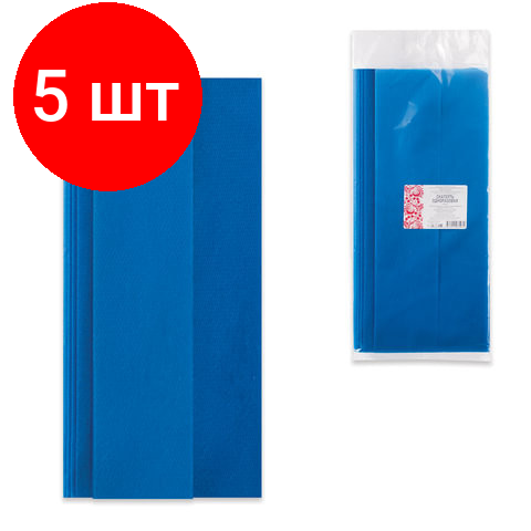фото Комплект 6 шт, Скатерть одноразовая из нетканого материала спанбонд, 140х110 см, интропластика, синяя