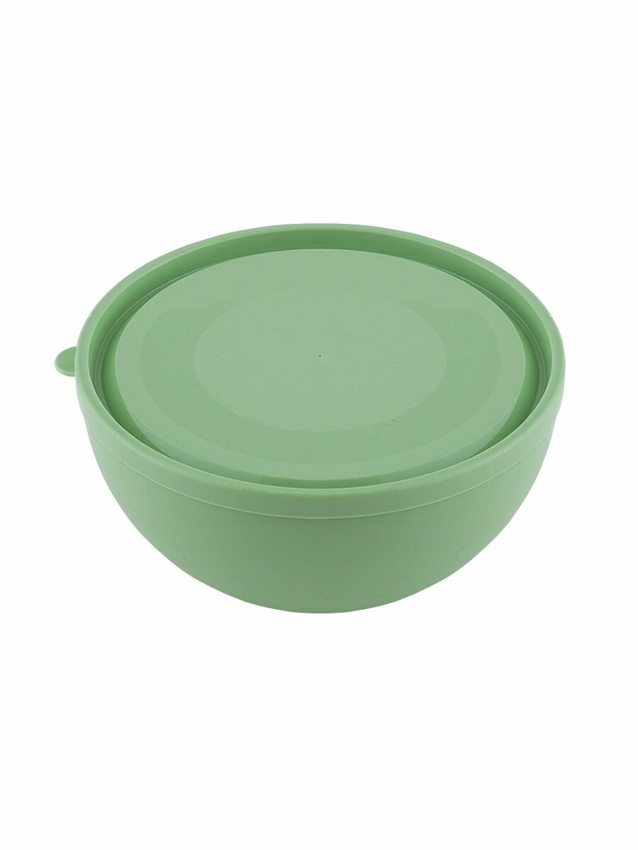 Салатник-контейнер с крышкой ElfPlast 1.2 л светло-зеленый