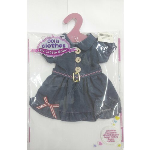 Одежда для кукол : платье (синий цвет) 25см*13 см