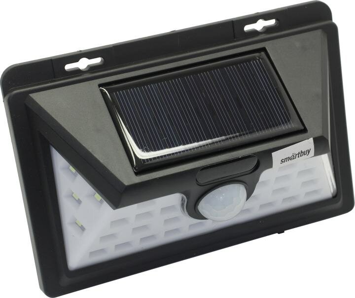 Настенный светильник, на солнечных батареях, с датчиком движения, COB, 3 Вт, черный