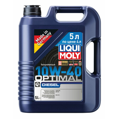 Моторное масло Liqui Moly Optimal Diesel 10W40 полусинтетическое 5л