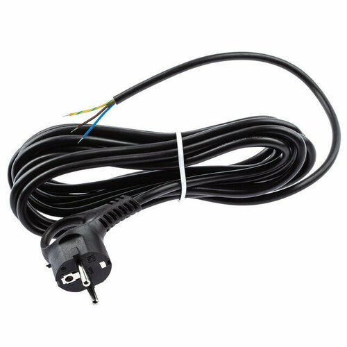 Шнур сетевой с вилкой эра 3x075 с заземлением 6а 3м черный 1254₽