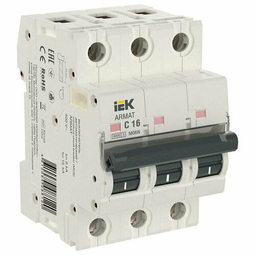 Выключатель автоматический iek armat m06n 3p c 16а 6512₽