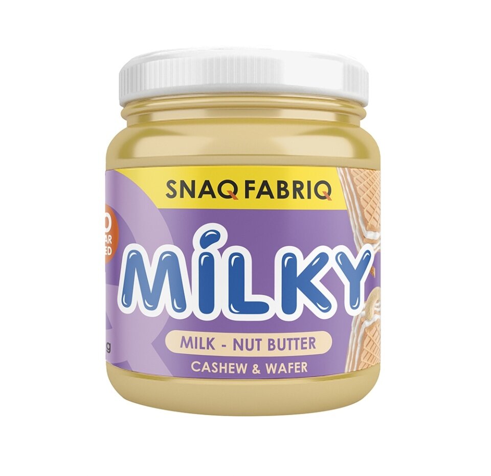 Паста молочно-ореховая SNAQ FABRIQ Milky с вафлей (без сахара) 250г, Россия