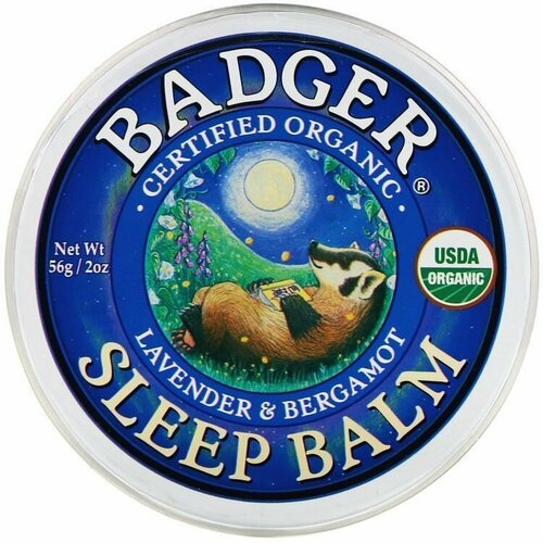 Badger Company, Sleep Balm, Бальзам для сна Лаванда и Бергамот, 60 мл (56 г)